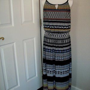 WH/BM Cowl Neck Slip Fitted Waist Adjustable Straps Holiday Fun Dress…NWOT